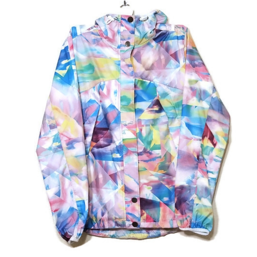 Lucy Athletic Rainbow Tie-Dye Light Windbreaker